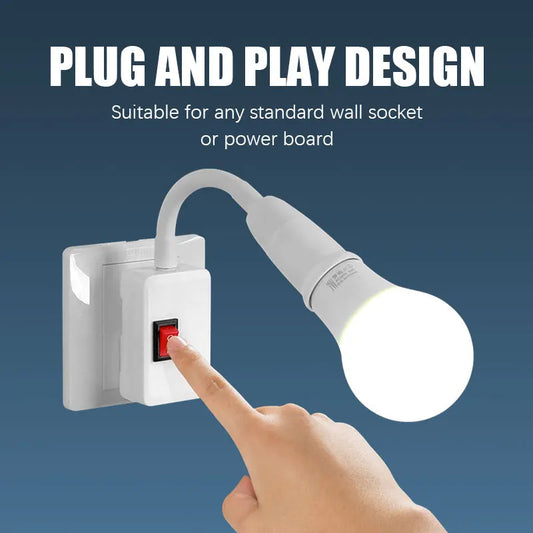 NEW Arrivals 5-10 PCS Set E27 Screw Socket Flexible Tube Lamp Holder, Bulb Holder for Wall Mounted Lamps, Rotatable European Style Plug with Switch Base for Home Living Room Bedroom