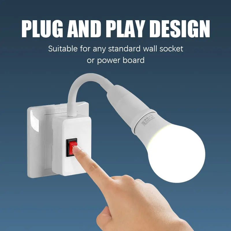 NEW Arrivals 5-10 PCS Set E27 Screw Socket Flexible Tube Lamp Holder, Bulb Holder for Wall Mounted Lamps, Rotatable European Style Plug with Switch Base for Home Living Room Bedroom