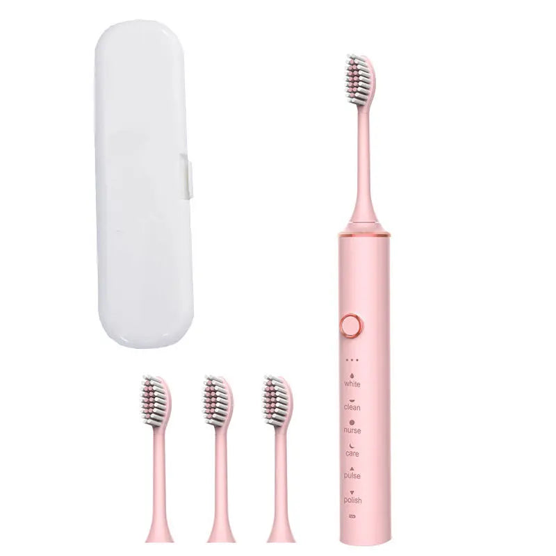 USB Fast Charging Sonic Electric Toothbrush + 8 Head + Box with Smart Timer Rechargeable Adult Toothbrush Set Includes Replacement Heads Women Men Oral Hygiene Supplies