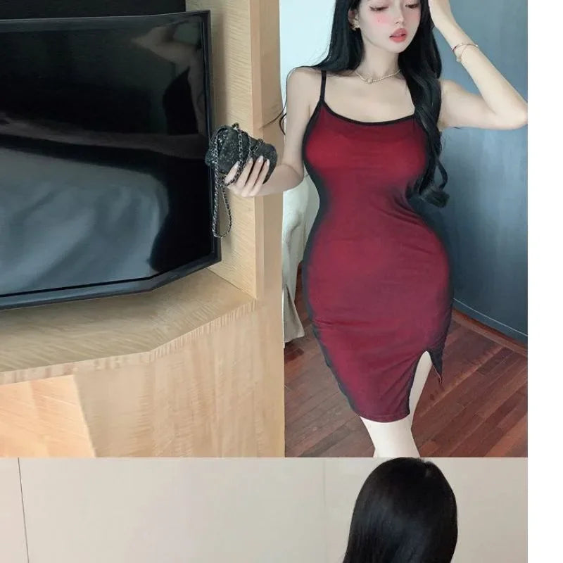 S-2XL Plus Size Women's Sexy Trendy Mini Dress Netting Wrap Bodycon Sexy Chic Night Clubwear Evening Party Sleeveless Strapless Split Short Dress Women Apparel Supplies