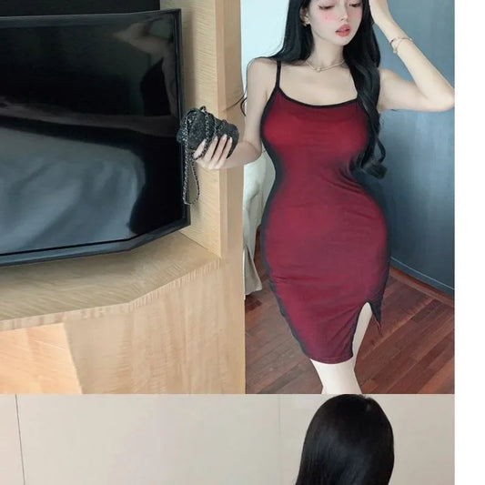 S-2XL Plus Size Women's Sexy Trendy Mini Dress Netting Wrap Bodycon Sexy Chic Night Clubwear Evening Party Sleeveless Strapless Split Short Dress Women Apparel Supplies