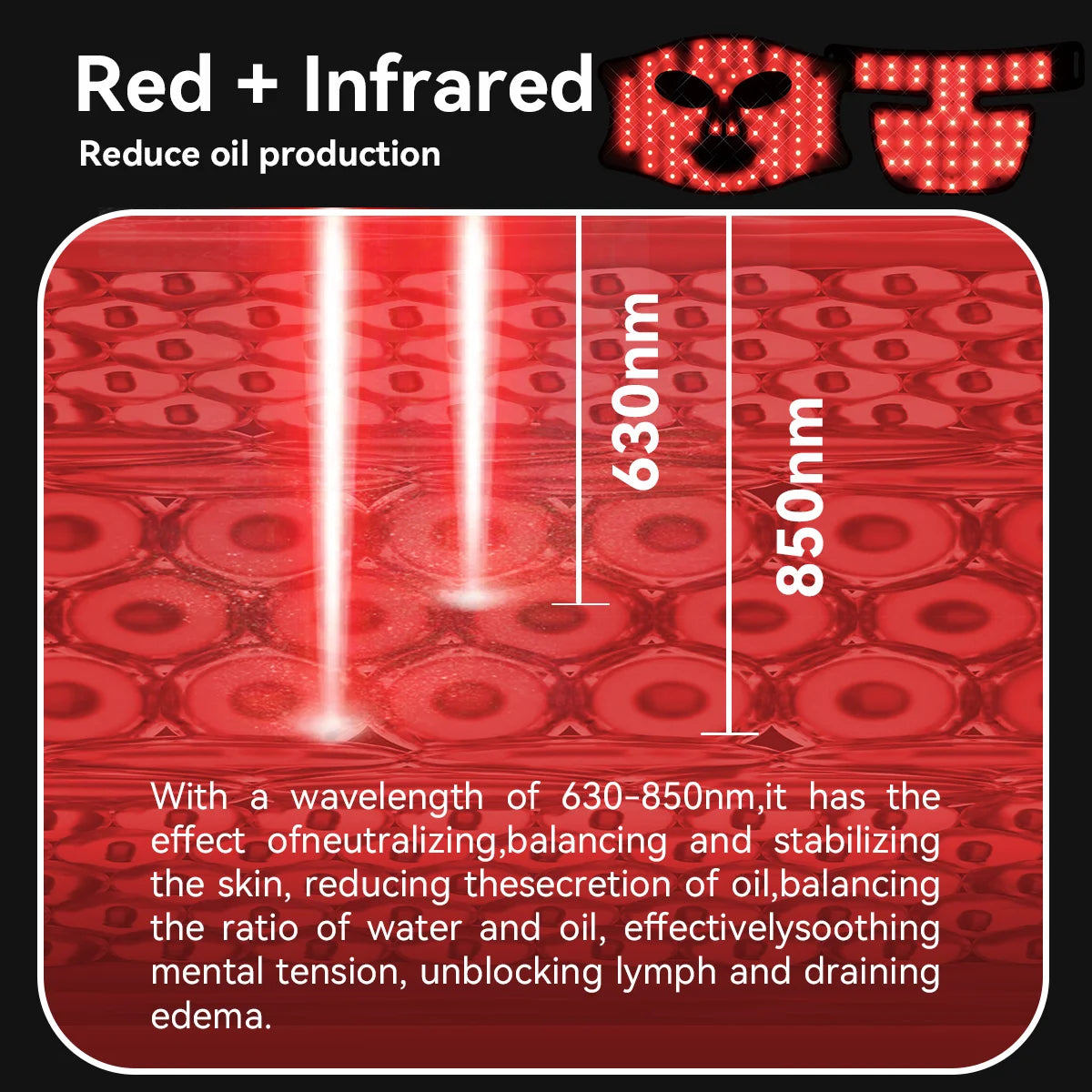 NEW NIR Korean LED Face + Neck Mask Near Infrared Face Neck SPA Therapy Mask 216+132 Beams Skin Rejuvenation Beauty Device Women Skin Care Accessories Korean Cosmetic Products