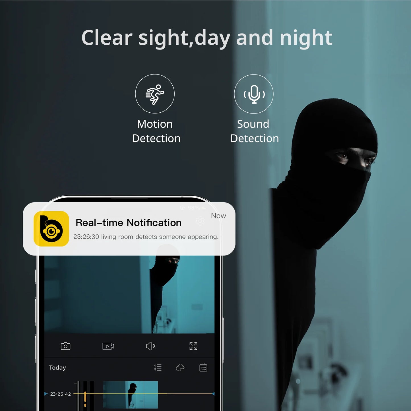 NEW Arrivals Surveillance Camera 3MP 5/2.4GHz Wi-Fi Indoor Home Security Mini IP Smart Family CCTV Pet Camera Video Monitor 24/7  K10