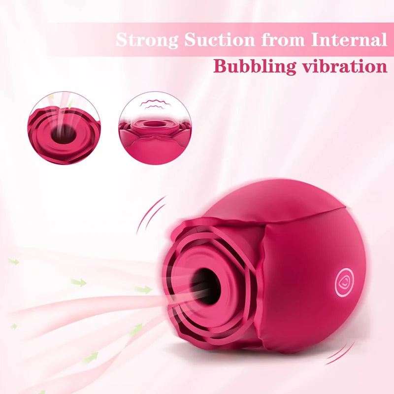 Red Rose Vagina Sucking Vibrator,10 Sucking Modes,G Spot Clitoral and Sexy Nipple Sucking Stimulator Goddess Sex Toys