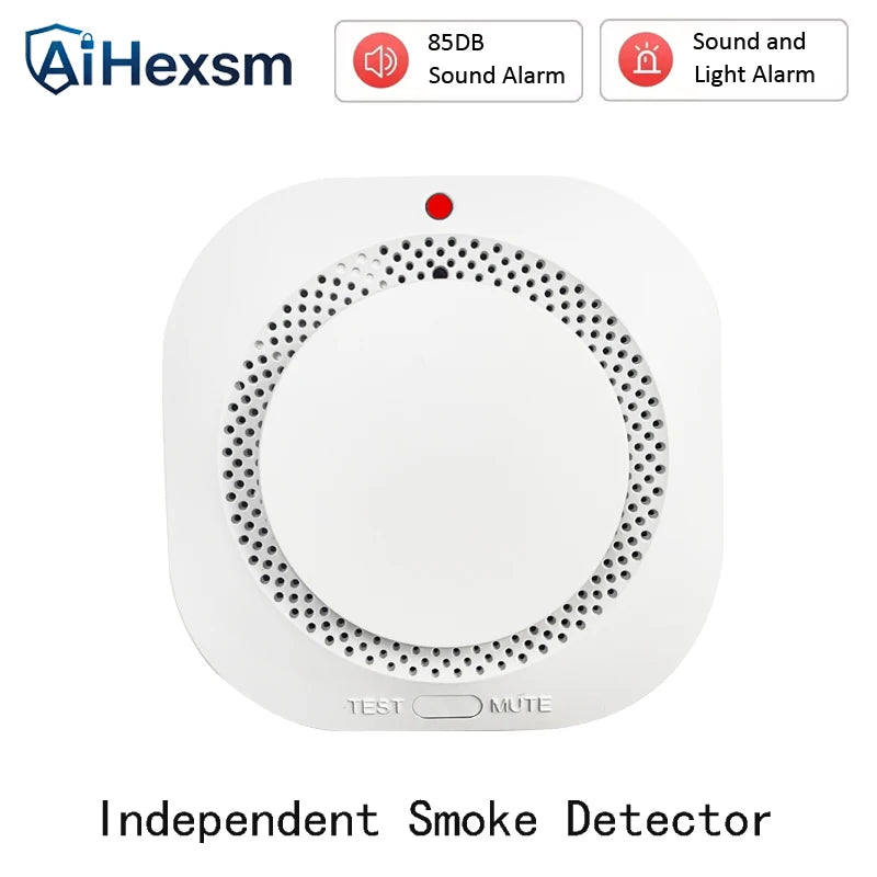 1-10 PCS Set Independent Fire Smoke Sensor Alarm Fire Protection Smokehouse Home Office Hotels Business Shops Security System Smoke Detector  Security Supplies