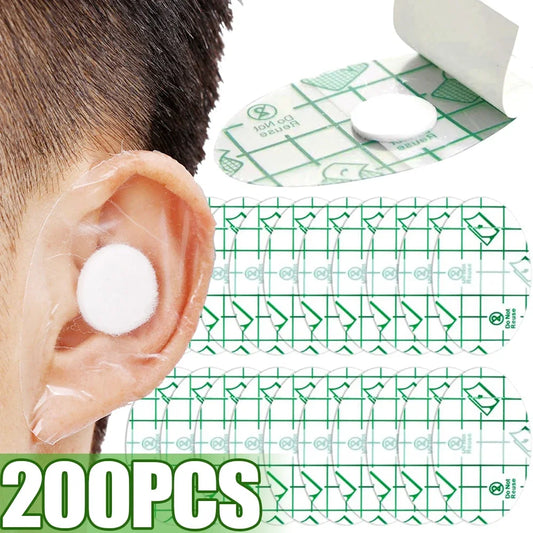 200Pcs Set Adults-Babies Disposable Waterproof Ear Stickers Adults Baby Shower Ear Pad Cover Salon Hairdressing Dye Shield Anti-Wear Heel Patch