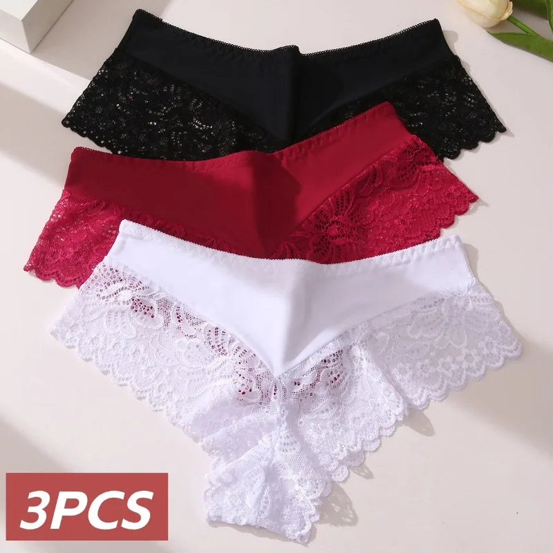 3 PCS Set Women's Boxers Sexy Lace Seamless Female Underwear Perfective Panties for Women Boyshorts Fashion Boxer Briefs Female Fashion  Lingerie Clothing Products