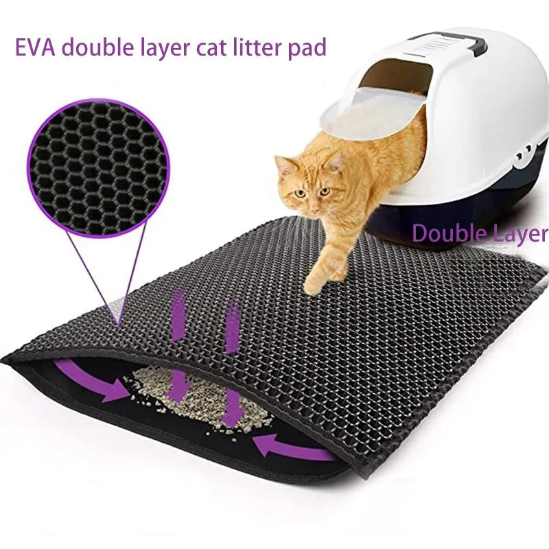 Sand Falling Cat Litter Mat EVA Double Layer Cat Litter Mat Cat Litter Basin Mat Eva Cat Litter Mat Cat Nest Mat Pet Mat