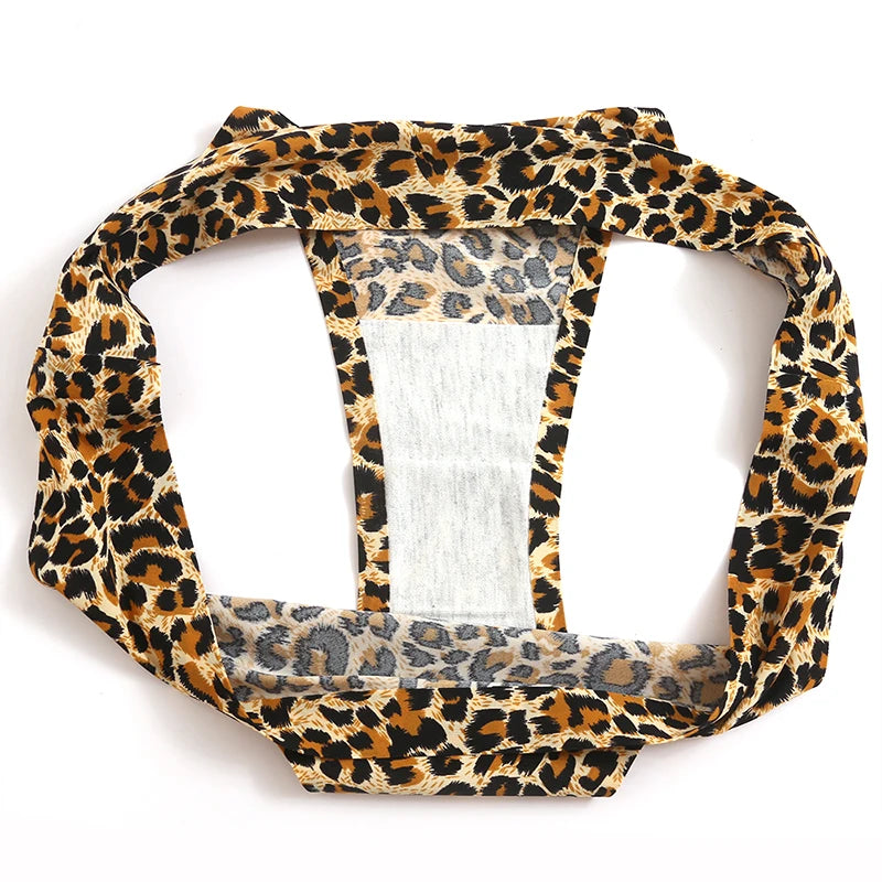 6PCS/Set Women's Panties Fashion Leopard Bikini Sexy Thongs Seamless Underwear Silk Satin Lingerie Sports Fitness G-Strings