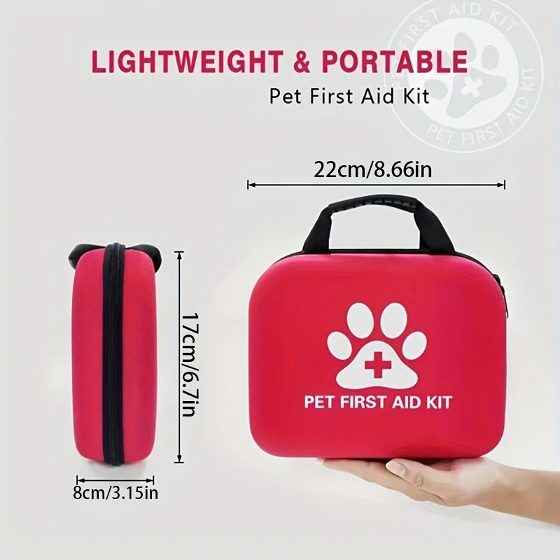 Dog and Cat Travel First Aid Kit: Emergency Supplies and Pet First Aid Manuals for Hiking, Camping, Backpacking and Hunting.