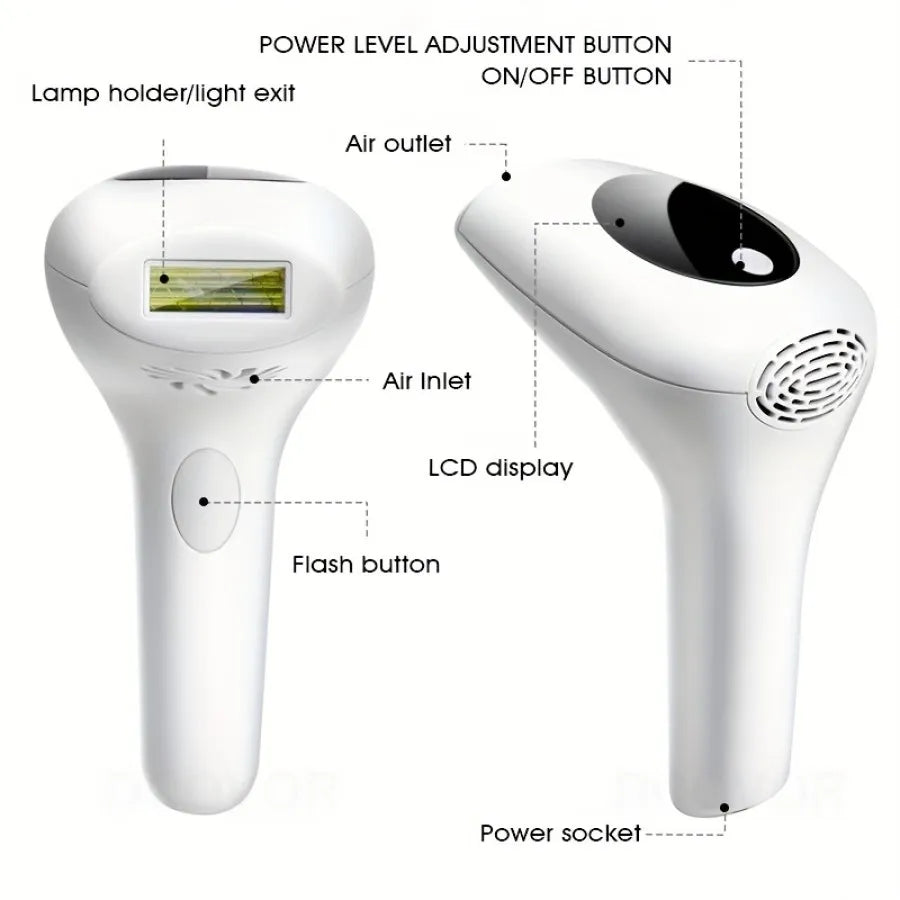 Flashes Electric Epilators Home Use Painless Permanent IPL Photoepilator Laser Hair Removal For Body Bikini