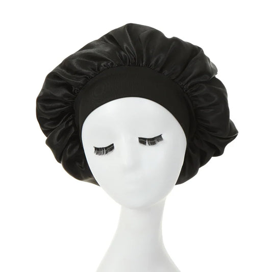 Silky Satin Lined Bonnet Sleep Cap Stay On All Night Hair Wrap Cover Slouchy Beanie For Curly Hair Protection For Women And Men