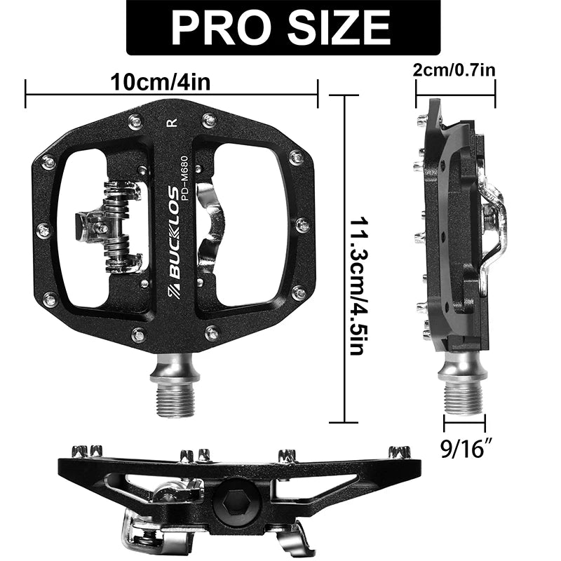 New Mountain Bike Pedals PD-M680 Dual Function Flat&Lock Pedals Fit Shimano SPD 9/16'' Aluminum MTB Pedal Bike Part