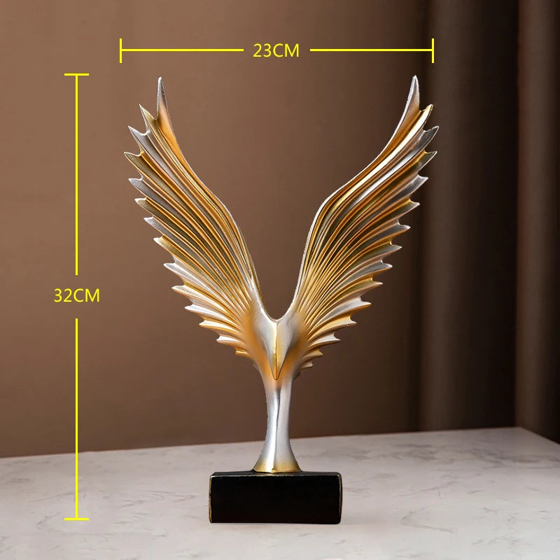 Home Decoration Luxury Accessories Feng Shui Gold Statuette Study Desk Ornaments Luxury Living Room Decoration Figurines Interior