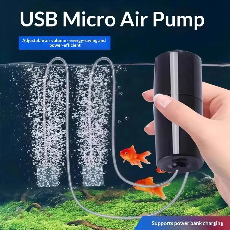 Silent Oxygenator Small Oxygen 110V Mini Pump Portable Mini USB Charging Fish Tank Oxygen Pump Fish Farming Aquarium Supplies