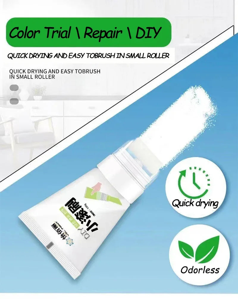 NEW Arrivals Korean 100g White Pink Wall Small Roller Brush Paint Interior Wall Repair Household Wall Graffiti Repair Environmental Protection Paint Home Supplies