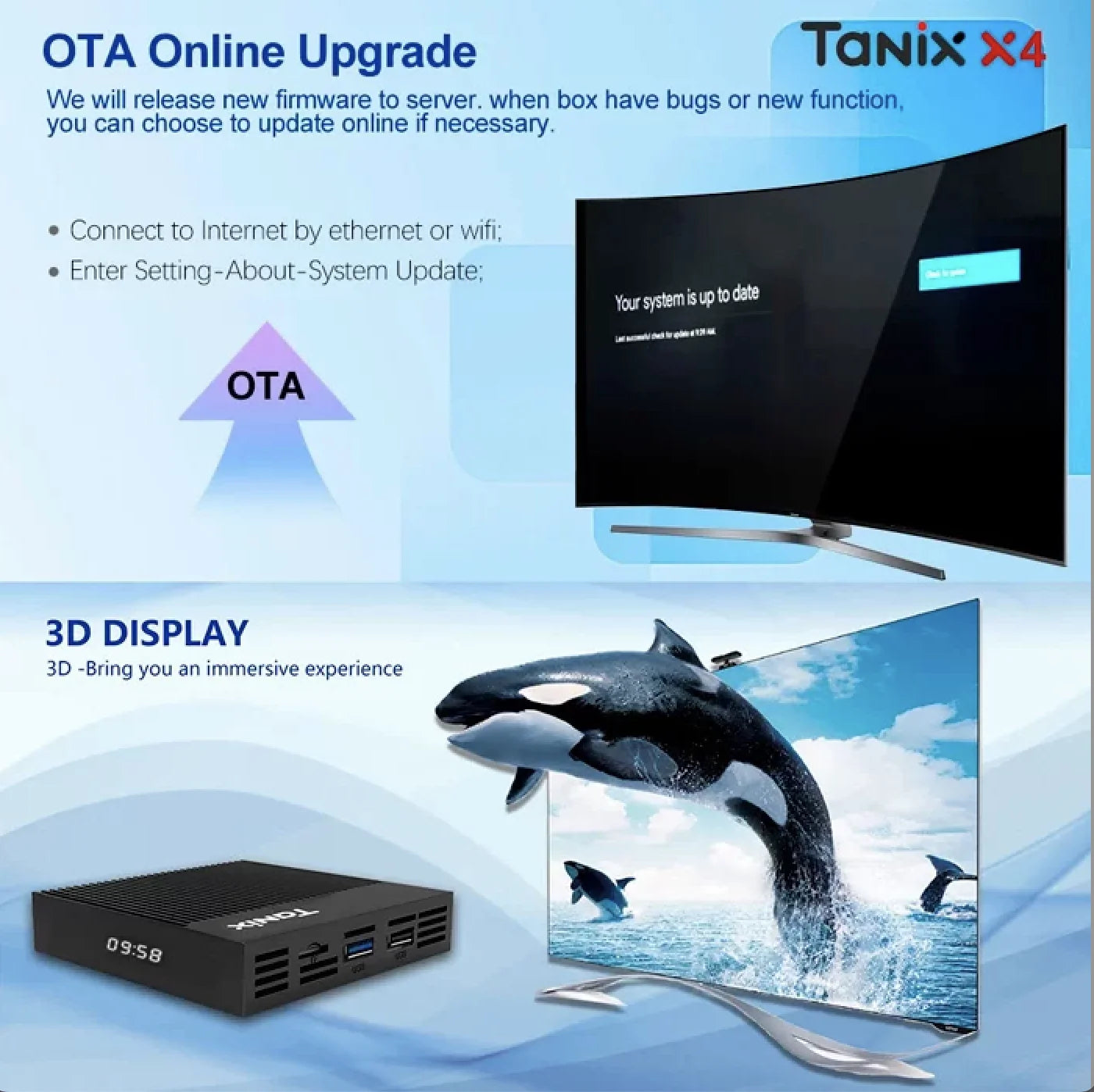 NEW Arrivals X4 TV Box Amlogic S905X4 Android 11 2.4G 5G Dual Wi-Fi 100M 4K Optional i8 keyboard VS X96 Max Ultra X96q mecool km7 Bluetooth Remate Control TV-Box Home Electronics Accessories Supplies