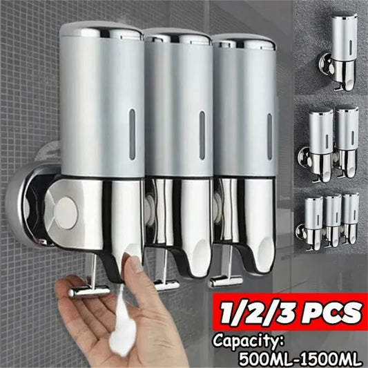Bathroom Liquid Soap Dispenser Hand Sanitizer Holder Wall Mount Soap Shampoo Gel Shower Liquid Container For Bathroom Accessories