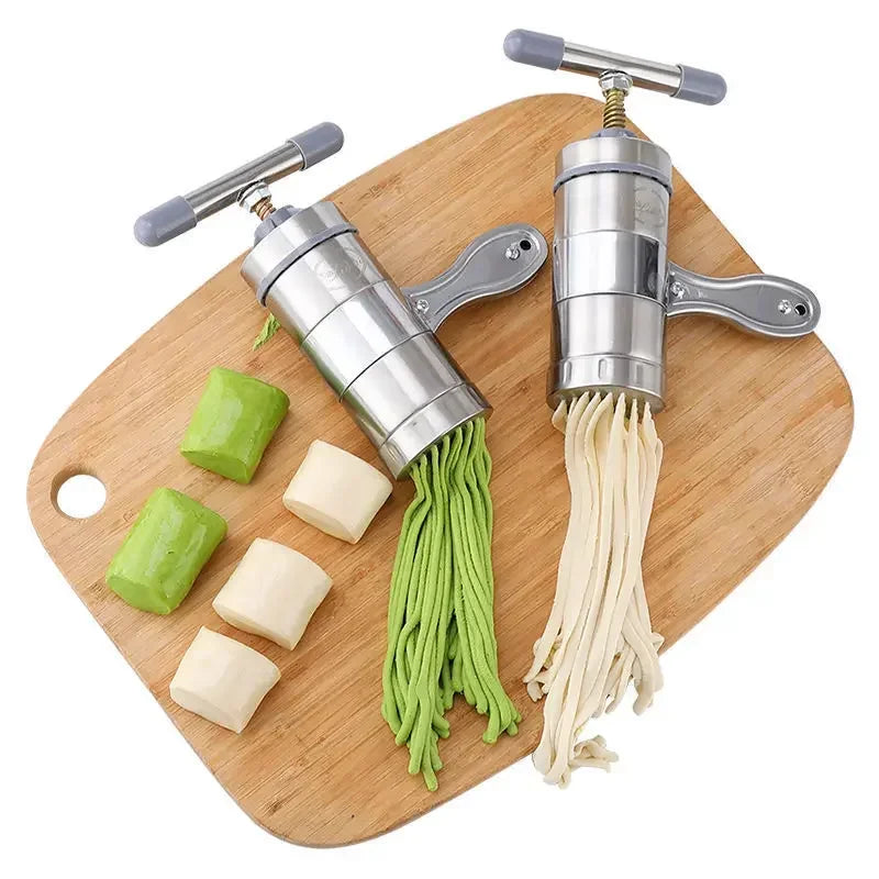 NEW Set Alloy  Steel Noodle Maker With 5 Models Manual Noodles Press Pasta Machine Kitchen Tools Vegetable Fruit Juicer Cutter Slicer Home Kitchenware Accessories Cooking Tools Sets