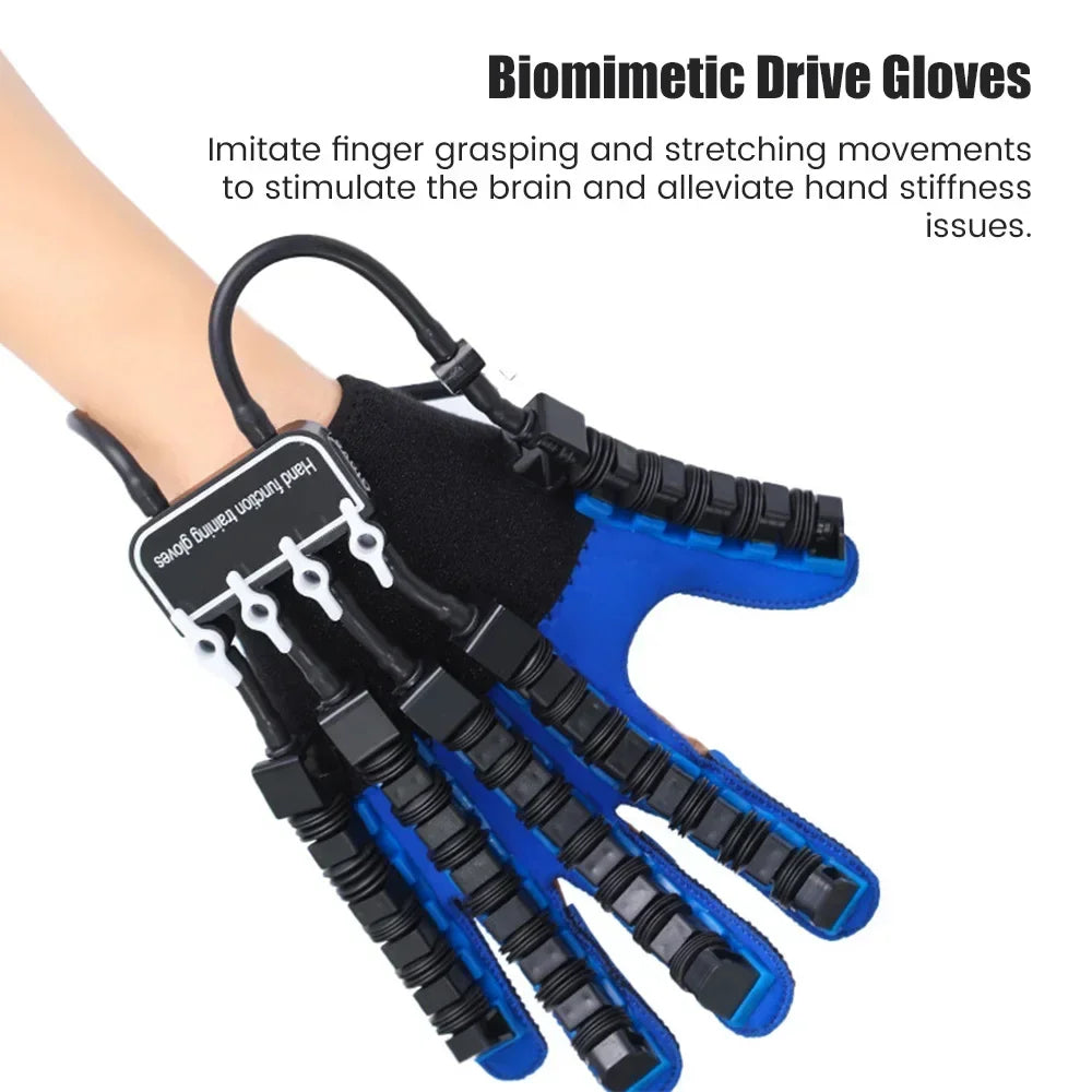 Left & Right 2 PCS Set S-2XL Size Hand Finger Rehabilitation Exerciser Robot Gloves Stroke Hemiplegia Cerebral Infarction Training Equipment Therapy Health Care Supplies