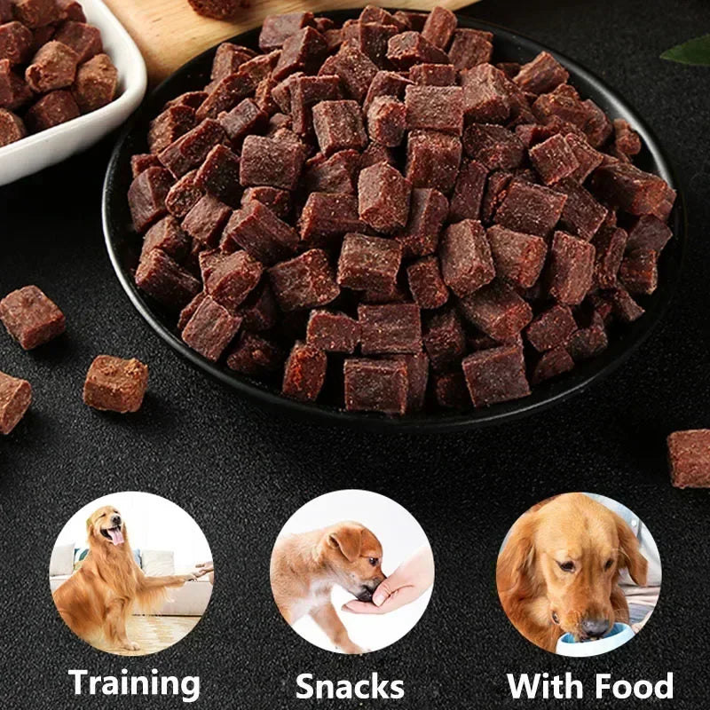 Pet Snacks Dog Beef Grains Snacks Snowflake Beef Grains with Meat Floss and Egg Yolk Snacks for Training Dogs