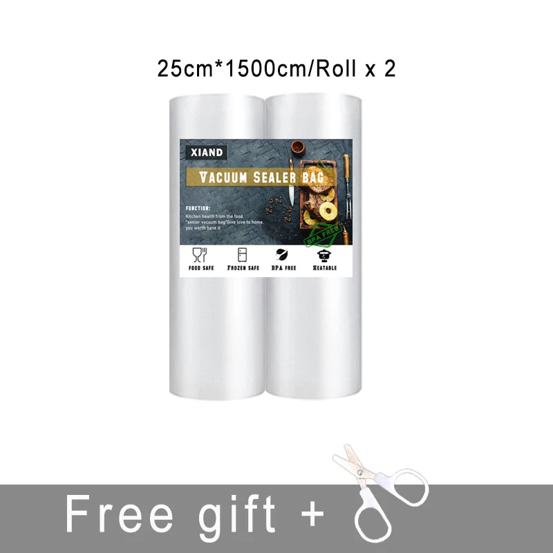 NEW Vacuum Bags For Food Storage Bags Vacuum Sealer Food Bags Vacuum Packaging 12/15/20/22/25/28cm*1500cm/Rolls Kitchen Accessories