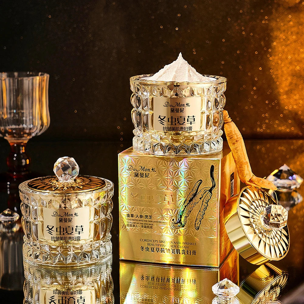 NEW Korean Beauty Salon Cordyceps Sinensis Moisturizing Nourishing Luxury Face Cream Hydrating Face Primer Concealer Brighten Facial Cream Women Skin Care Supplies Korean Products