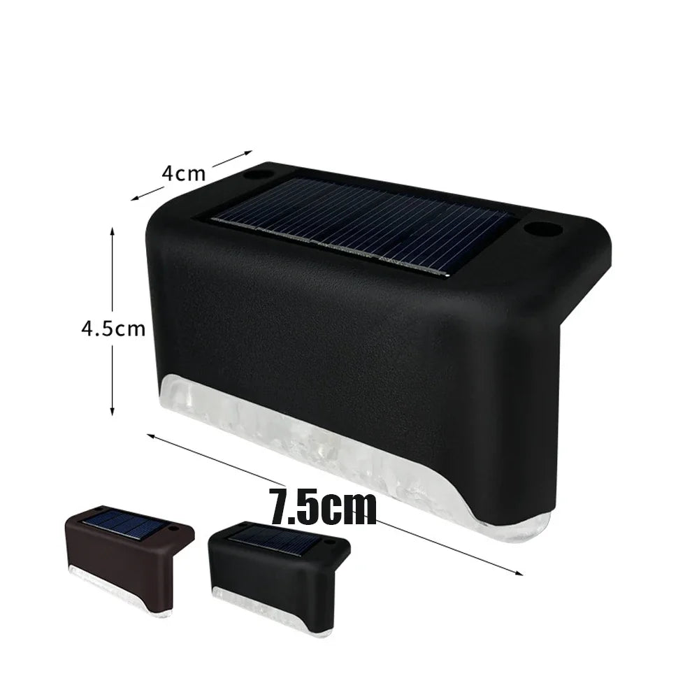 8-16-~24PCs LED Solar Step Lamp Path Stair Outdoor Garden Lights Waterproof Balcony Light Decoration for Patio Stair Fence Light