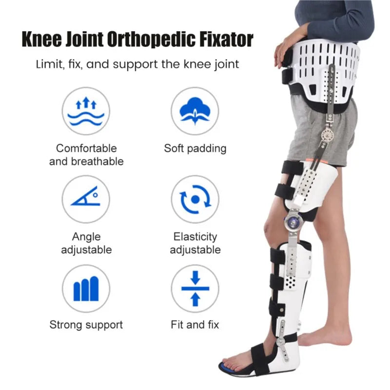 NEW BIG SAVE Korean Medical Instrument Set  Knee Orthosis Adjustable Hip Knee Ankle Foot Hip Crotch Waist Ankle Foot Joint Leg Fixed Support High Protector Rehabilitation Feet Care Devices Supplies Body Care Accessories Healt