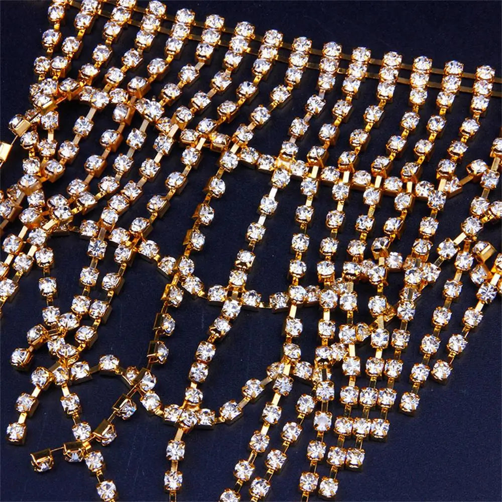 Sexy Beach Tassel Thong Lingerie Bikini Panty Briefs Women Crystal Rhinestone Body Chain Waist Belly Jewelry Party Festival Gift