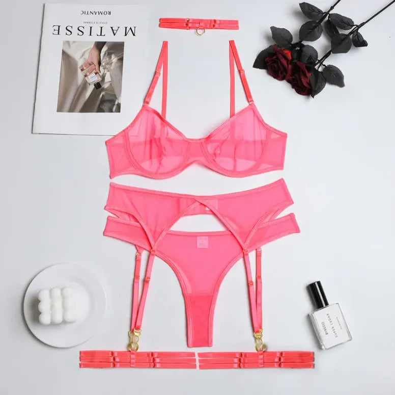 Sexy Lace Lingerie Set Women's Underwear Transparent Bra Panty Sets Lace Black Lingerie Bra Set Underwear Set