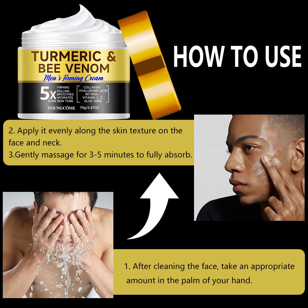 Men's Retinol Collagen Firming and Moisturizing Cream Moisturizing Cream Anti-Wrinkle Aging Firming Facial Face Men Skin Care Supplies Korean Products