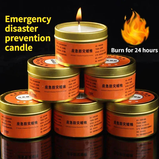 20 PCS 24 Hours Set Emergency Japanese Candles for Power Outages Windproof Smokeless Long-Lasting Lighting Survival Supply for Home Camping Blackouts