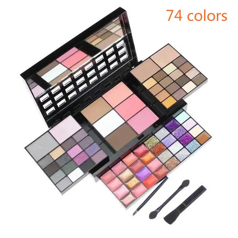 NEW Arrivals 40 Colors Set Glitter Eyeshadow Palette Matte Waterproof Long Lasting Pressed Powder Cosmetics Kit  Fashion Women Make-Up Tools Cosmetics Supplies