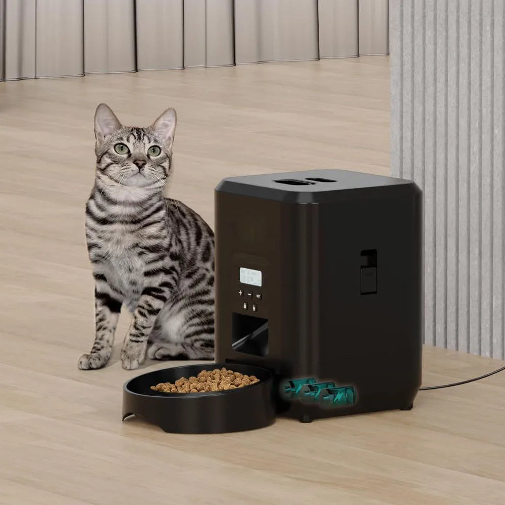 New 2L Pet Feeder Cat Dog Smart Food Dispenser Regular Quantitative Feeding With Audio Recording Feeding Bowls Pet Supplies