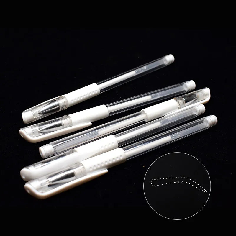 10/20Pcs Waterproof Tattoo Marker Brow Pencil Newest White Eyebrow Marker Pen Microblading Accessories For Permanent Makeup Brow