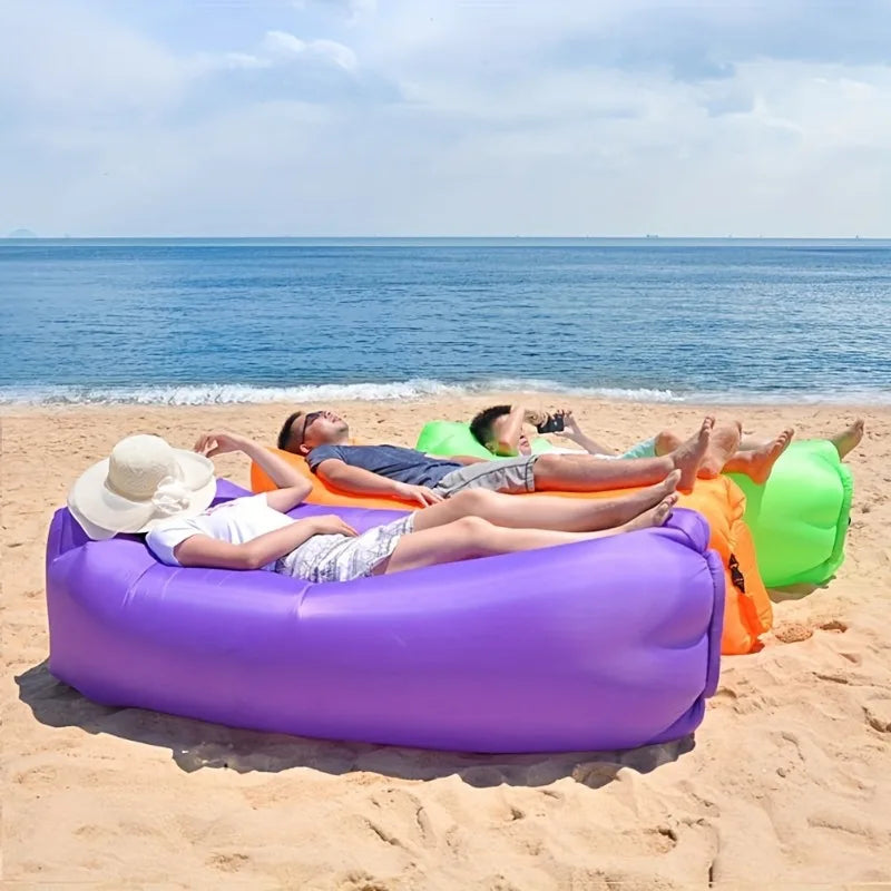 Inflatable Lounger Air Sofa Chair Camping & Beach Accessories Portable Water Proof Couch for Hiking Picnics Outdoor & Backyard