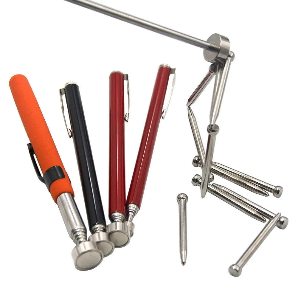 NEW Arrivals Magnetic Retractable Pickup Suction Iron Rod Portable Multifunctional Extractor Pen Clip Automotive Car Motorcycles Repair Tools