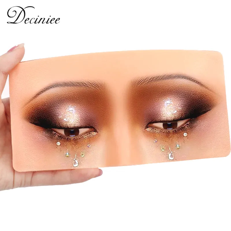 Reusable 5D Cosmetic Makeup Practice Mask Board Pad Skin Eye Face Solution Makeup Mannequin Silicone for Training Supplies