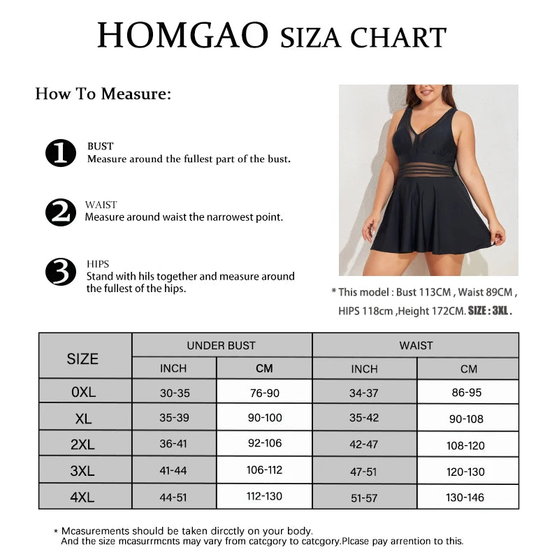 Neck Mesh Sheer Swimwear Women's Plus Size Floral Swimdress Tummy Control One Piece Swimsuit Bathing Suit Monokini