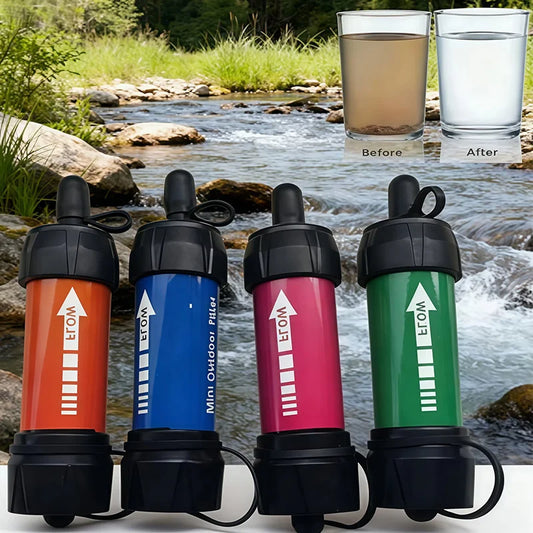 Emergency Survival & Camping Outdoor Portable Water Filter for Hiking - Emergency & Disaster Purifies Water Source On-The-Go Sports Health Care Accessories Personal Care Supplies
