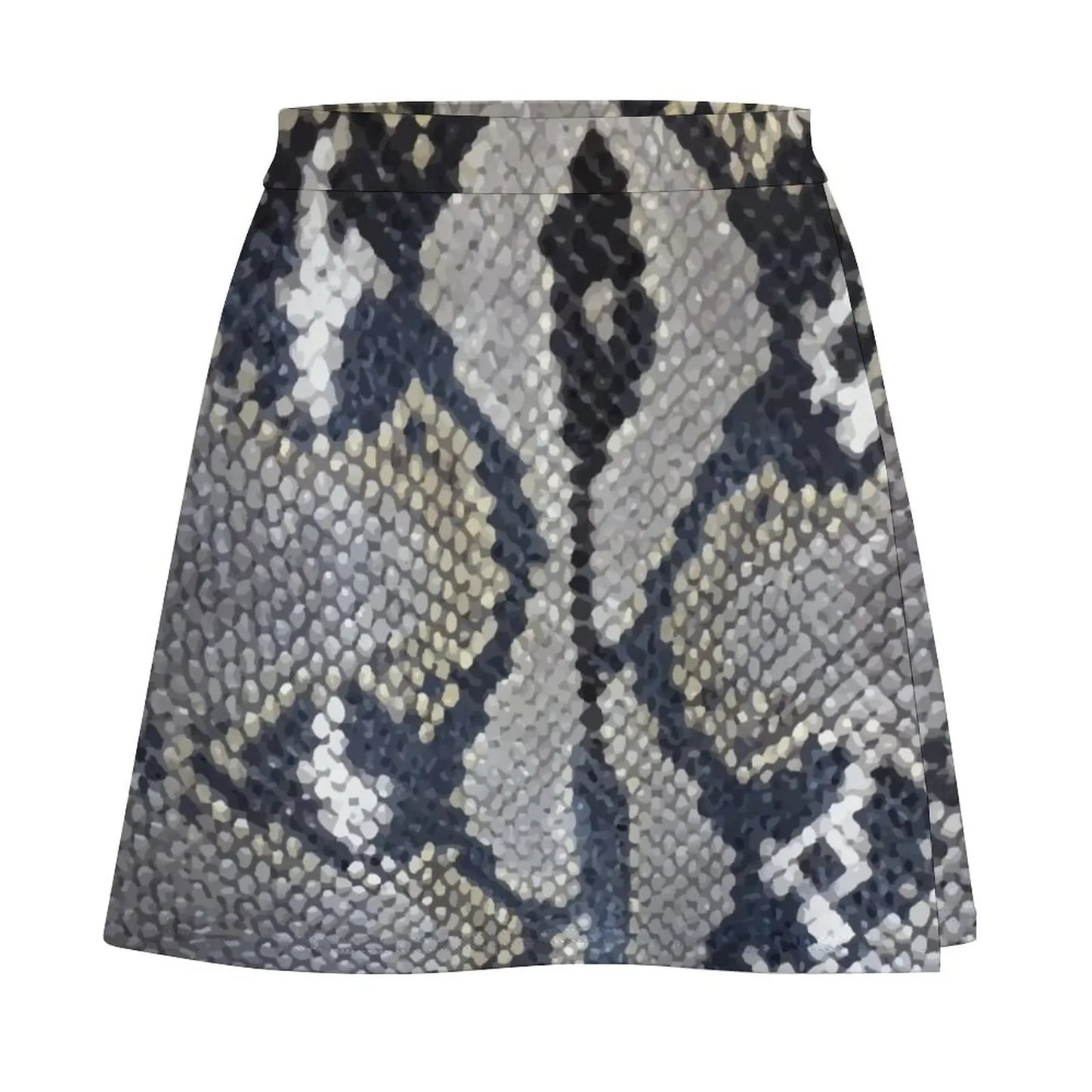Python Snake Skin Texture Design Mini Skirt Pop Women Clothing