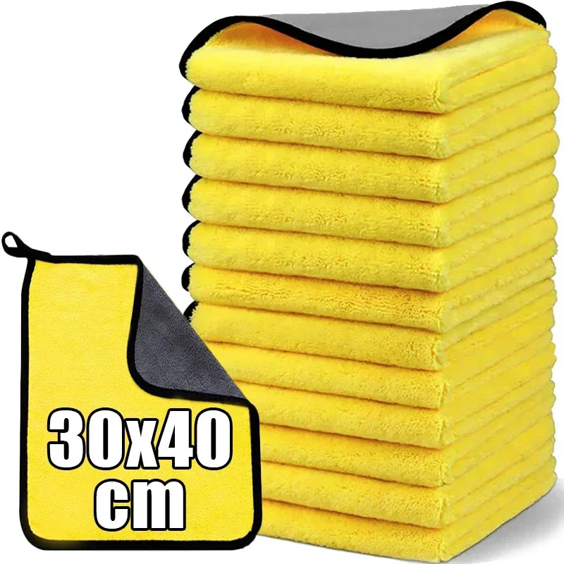 NEW Arrivals 20PCS Set Thickened Car Microfiber Cloths Double Sides Washing Drying Cleaning Towels Auto Detailing Towel Rags Cleaner Tools