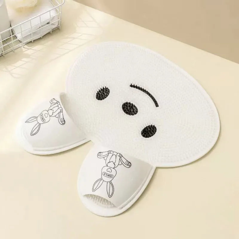 NEW 3 Colors Magic Silicone Massage Foot Mat Bathroom Non-Slip Mat Bath Foot Rubbing Artifact Foot Wash Exfoliating Shower Room Floor Mats ﻿