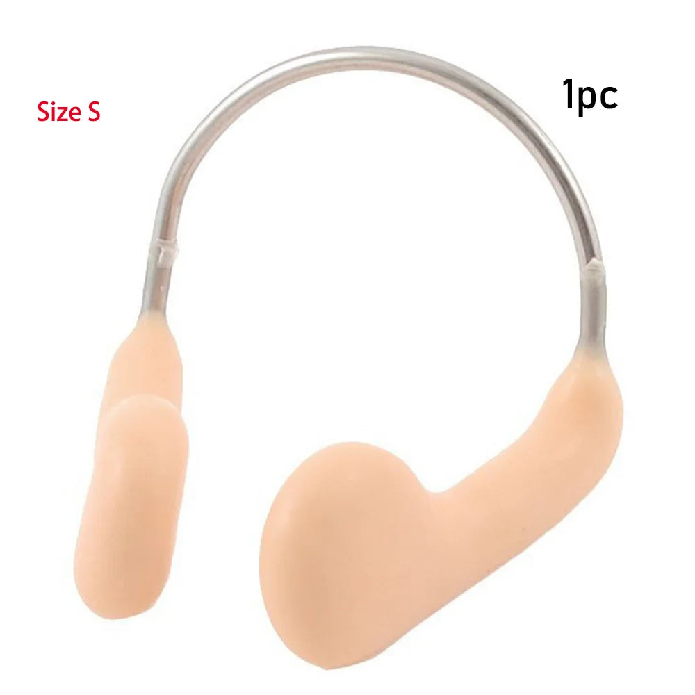 3 PCS Set S-M Size Durable No-Skid Soft Silicone Steel Wire Nose Clip for Women Men Swimming Diving Water Sports Set Swimming Nose Clip