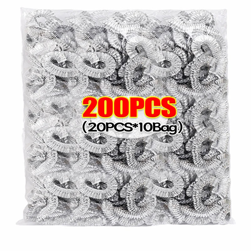 100/200 PCS Set Fresh-Keep Aluminum Foil Insulation Covers Disposable Food Cover Foil Film Saran Warp Fruit Storage Cover Kitchen Insulation Lid Outdoor Travel Camping Picnic Food Accessories