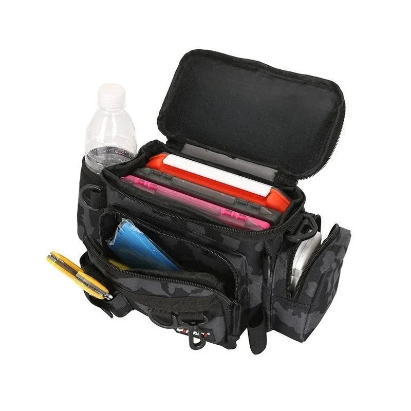 NEW Style Multi-Pockets Thickened Fishing Gear Top Quality Shoulder Bag Portable Fishing Rod Holder Bait Line Box Storage Outdoor Sports Bag Angling