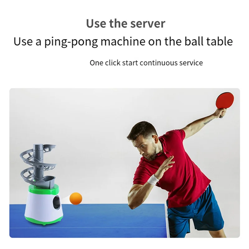 NEW  Portable Table Tennis Ball Pitcher Dual Power Supply Version Ping Pong Ball Robot Pitching Machine For Trainers Sports Accessories