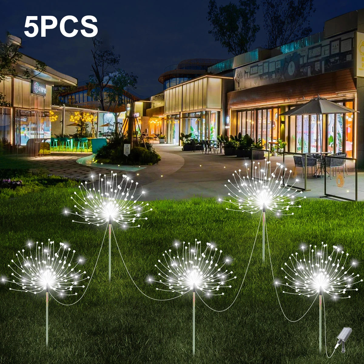 5 PCS Set 400 LEDS Solar Power Fireworks Light Outdoor Solar Light Waterproof LED Fairy Lights 8 Modes Lighting For Garden Lawn Yard