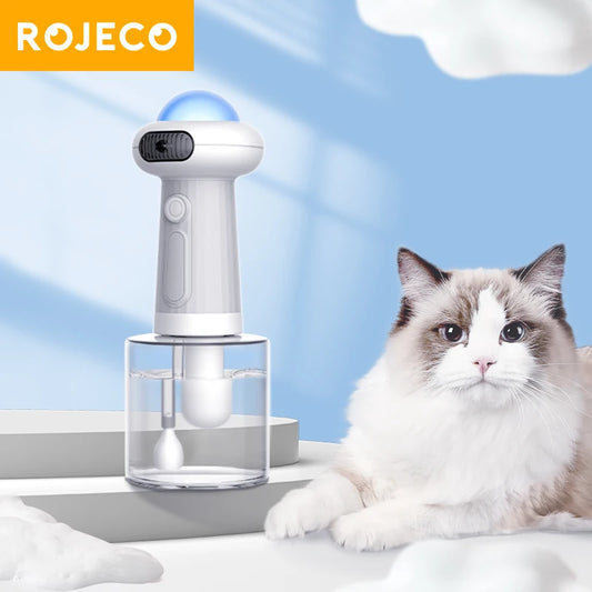 Automatic Foam Making Machine for Pet USB Charging Smart Cat Soap Dispenser for Dog Pet Rechargeable Shower Accessories